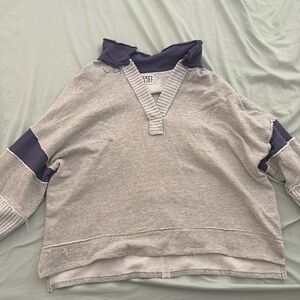 Gray and Navy Sweater